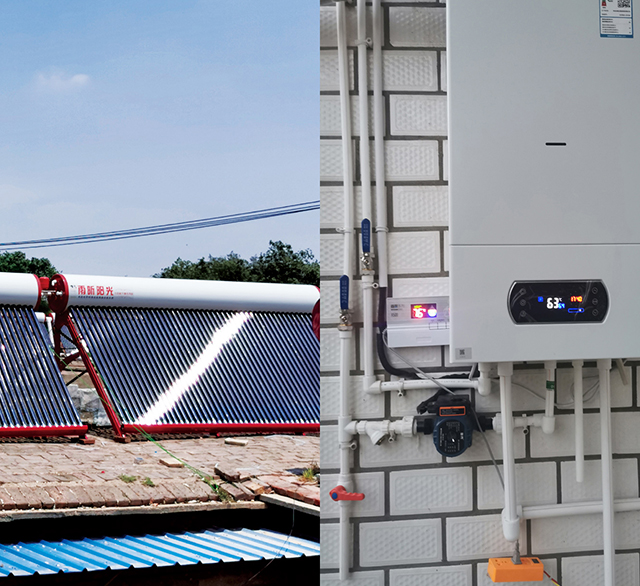 分布式供暖解決方案-緊湊式太陽能+燃?xì)鉅t